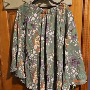 Mirning Witch  Skirt in Green Musheooms